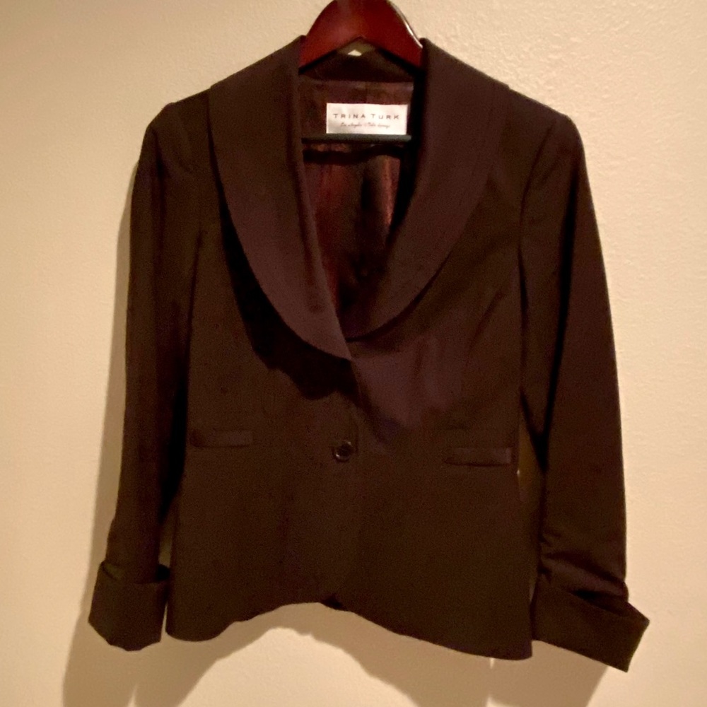 Chocolate Brown Trina Turk Blazer